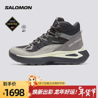 萨洛蒙（Salomon）男女款 户外运动舒适透气中帮徒步登山鞋 ODYSSEY ELMT MID GTX 墨黑色 474372 7.5 (41 1/3)