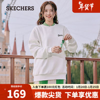 斯凯奇（Skechers）经典时尚舒适套头卫衣L323U073 棉花糖白/0074 L 