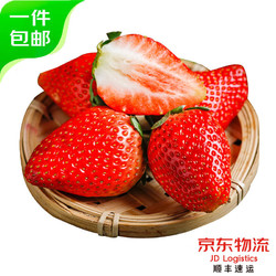 鑫果 伴双流红颜草莓 80枚装 单果15-20g  2.5斤-3斤  新鲜采摘 源头直发