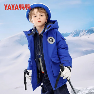 鸭鸭（YAYA）儿童羽绒服男女童加厚休闲短款工装冬季中大童装外套SE 黄色 140cm