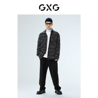 GXG 男装 小香风外套男黑白格加棉夹克 23年秋季热卖