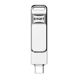 忆捷（EAGET）CF20 手机U盘Type-C USB3.0 双接口手机电脑多用车载旋转优盘金属 256GB 商用
