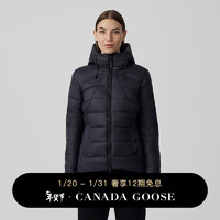 CANADA GOOSE Abbott女士轻量羽绒服连帽衫外套大鹅羽绒服 2220L 61 黑色 S