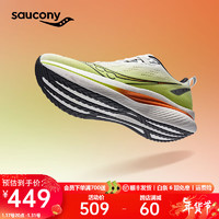 saucony 索康尼 TIDE浪潮跑鞋男鞋入门进阶冬减震训练运动鞋子男女同款 白黑黄11 35.5