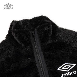 茵宝（Umbro）【任贤齐同款】休闲外套冬季保暖简约logo立领上衣男女 凝眸黑 M