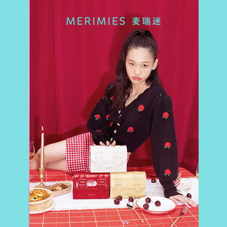 MERIMIES 赵昭仪同款 merimies麦瑞迷 泰国剑桥包S号樱桃红色小方包包女包