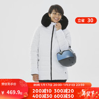 迪卡侬（DECATHLON）滑雪服女款户外短款滑雪服长款防寒服防水保暖OVW3 长款白色 XXS