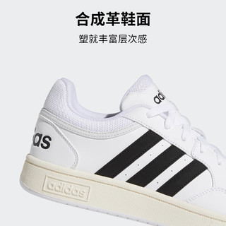 adidas「魔环」阿迪达斯HOOPS 3.0男休闲篮球低帮运动板鞋小白鞋 GY5434 42(260mm)