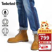 Timberland添柏岚男鞋休闲鞋踢不烂大黄靴户外徒步防水牛皮工装高帮靴A2EE3 A2EE3M231/小麦色 40