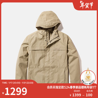 Timberland 男装冲锋衣工壳外套S24户外防水轻薄修身|A695W A695WDH4/甘草黄 XXL