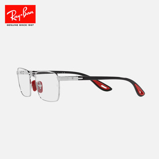 Ray-Ban 雷朋 RayBan雷朋光学镜架法拉利方形镜框0RX6507M F007 F007银色镜框