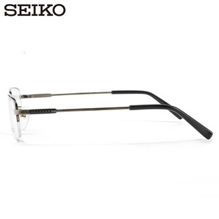 精工(SEIKO)男士商务半框眼镜架钛合金光学眼镜HC1002 155 万新防蓝光1.74 155枪色