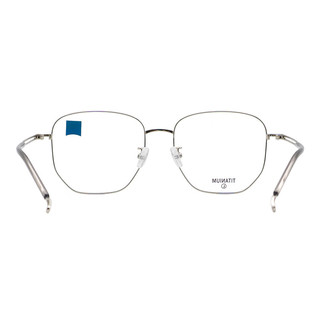 蔡司（ZEISS）光学镜架全框钛ZS23129LB 001 M男女款配镜眼镜框配蔡司防蓝光1.6 001银色/水晶灰色