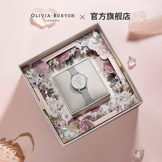 OliviaBurton手表  玫瑰女士腕表欧美小众轻奢手表钢链表
