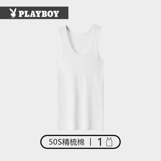 PLAYBOY 花花公子 男士纯棉背心 7786 漂白 M