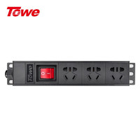 TOWE 同为大功率PDU机柜插座多媒体弱电箱短款无线PDU不带线插排自接线插排 4000W 内置接线端子 3位10A