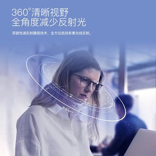 依视路（ESSILOR） 【线上】防蓝光辐射防紫外线非球面近视眼镜片钻晶X4两片装 钛+金属-全框-4021BK-黑色 非球面镜片 1.56 (较薄)