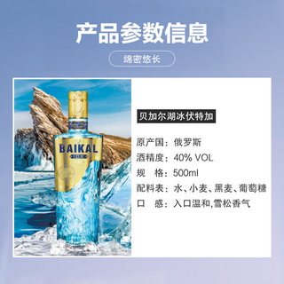 baikal 贝加尔湖 伏特加 洋酒 500mL 1瓶 黑耀伏特加