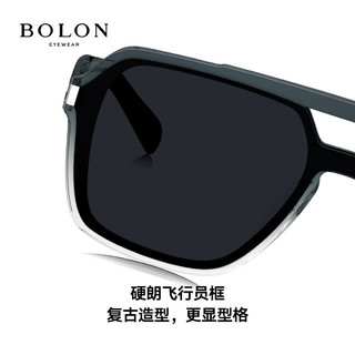 暴龙（BOLON）眼镜2024年飞行员大框太阳镜驾驶防晒墨镜男 BL3162A10 A10-亮黑(非偏光)