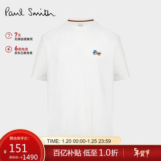 Paul Smith 保罗史密斯（paul smith）男士PS休闲款圆领T恤 白色