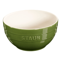 staub 珐宝 德国直邮珐琅陶瓷圆形多功能碗17cm法国制造  罗勒绿
