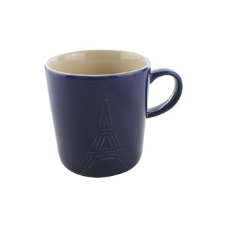 LE CREUSET 酷彩 埃菲尔铁塔系列马克杯限量款陶瓷咖啡杯茶杯杯子 靛蓝色 350ml