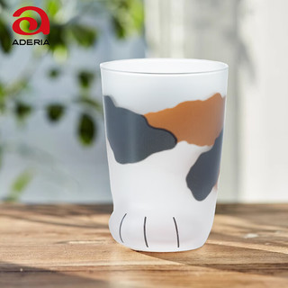 ADERIA 阿德利亚 猫爪杯玻璃杯水杯牛奶杯女创意礼物日本进口石塚硝子三花猫300ml
