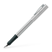 辉柏嘉（Faber-castell）灵思系列钢笔签字笔男女式钢笔点阵墨水笔礼盒装F尖银色140906 商务