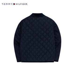 TOMMY HILFIGER【龙年系列】 24早春童装男菱格灯芯绒翻领棉服外套2412099 藏青色654-小童 6/120cm