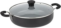 Tefal 特福 适用于洗碗机烤箱 陶瓷日常平底锅，12 英寸 黑色