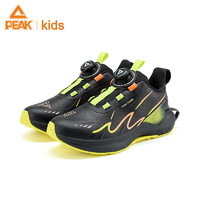 匹克童鞋态极5.0Pro儿童跑步鞋旋钮扣缓震舒适运动鞋 黑色/荧光绿 34
