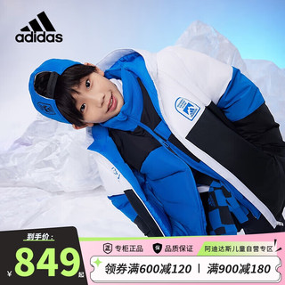 阿迪达斯（adidas）儿童羽绒服男童女童外套冬季加厚保暖抗湿560蓬中大童冬装IN5209 IN5209黑色 128cm