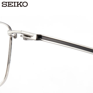 精工(SEIKO)男士商务钛合金光学眼镜架日本T7450 0OST 万新防蓝光1.67 0OST-银色