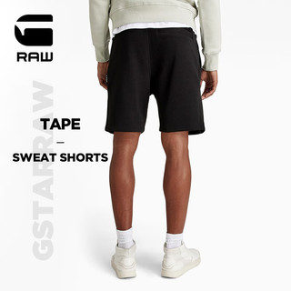 G-STAR RAW重磅休闲宽松吸汗毛圈运动风短裤男士D21518 黑色 S偏大宽松版型