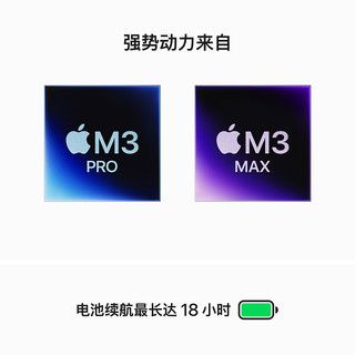 Apple MacBook Pro 14英寸 M3 Max芯片(14核中央 30核图形)96G 4T银色 笔记本电脑Z1AZ0002L【机】