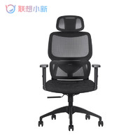联想（Lenovo）小新C5人体工学转椅 坐躺两用电脑椅家用办公椅学习椅 黑 无腿托