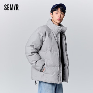 森马（Semir）羽绒服男休闲卡通印花日常上衣潮酷街头宽松外套 品灰20201 175/92A/L