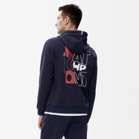 FILA 斐乐 男装日常百搭潮流舒适运动卫衣男时尚流行宽松针织连帽上衣