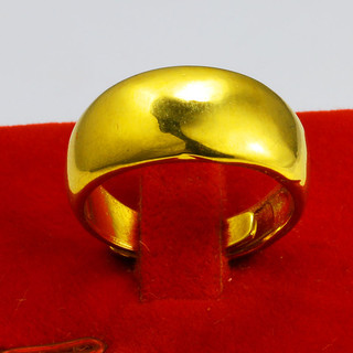 千影珠宝黄色金戒指男士女款光面蛇肚戒对戒仿金送情人款 男款 0.1 标价788