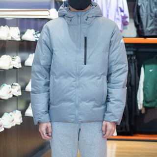 阿迪达斯（adidas）羽绒服外套男装保暖鸭绒运动服防风休闲连帽夹克 IT8717灰色 XS