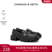 CHARLES & KEITH CHARLES＆KEITH春季女鞋CK1-70900334女士休闲甜酷厚底中跟乐福鞋
