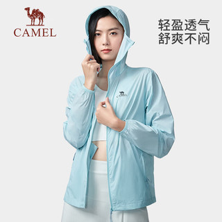 骆驼 CAMEL女装防晒衣女春夏款速干凉感透气专业防紫外线防晒服 A33BA68061 纯净蓝，女 XL