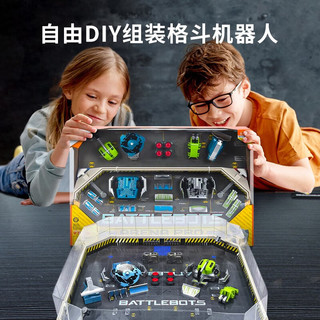 赫宝（HEXBUG）格斗机器人电动儿童双人对战铁甲雄心机器人玩具 男孩对打遥控 （2只场地装）战神VS雷霆