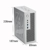 SKTC A09迷你台式机ITX17*17主板小1U电源3.8L全新HTPC电脑空机箱可立可卧 银色USB3.0