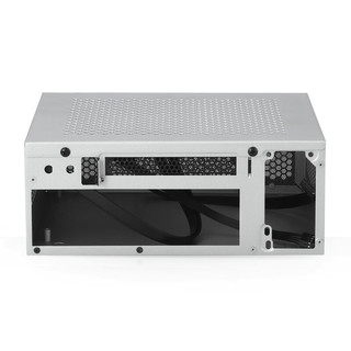 SKTC A09迷你台式机ITX17*17主板小1U电源3.8L全新HTPC电脑空机箱可立可卧 银色USB3.0