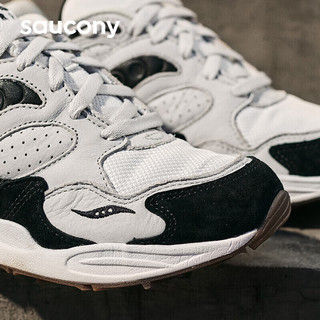 saucony 索康尼 GRID SHADOW 2休闲鞋男女经典复古鞋情侣运动鞋灰黑37.5