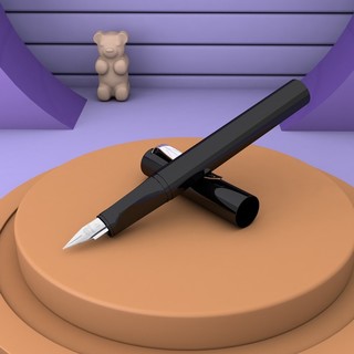 金豪（Jinhao） 519钢笔可爱三年级小儿童开学初学者硬笔练字书法墨囊可替换正姿清新写字 519钢笔（咖啡棕） EF尖+5支黑色墨囊