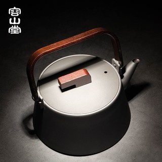 容山堂钛烧水壶实木电陶炉茶炉煮茶器防烫茶壶户外电热水壶茶具