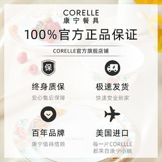 CORELLE 康宁餐具 高档中式玻璃餐具 家用碗碟 盛世游园 餐具整套乔迁 盛世游园2人食A- 8头