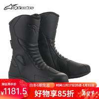 Alpinestars ORIGIN a星摩托车骑行鞋防水四季中长骑行靴短途摩旅靴拉力靴 黑色 40